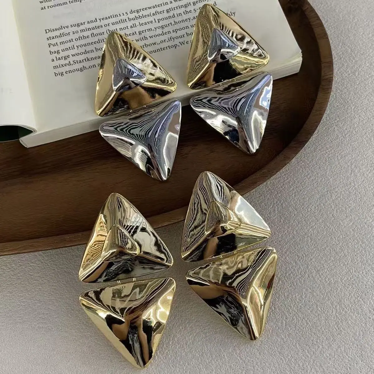 Two-Tone Sculptural Earrings (shot-2)