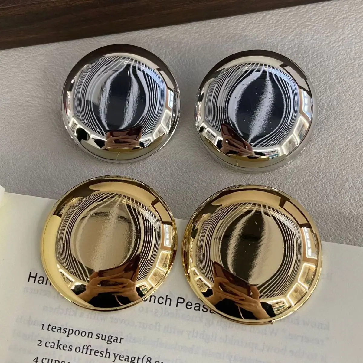 Two-Tone Wavy Disc Earrings (shot-3)