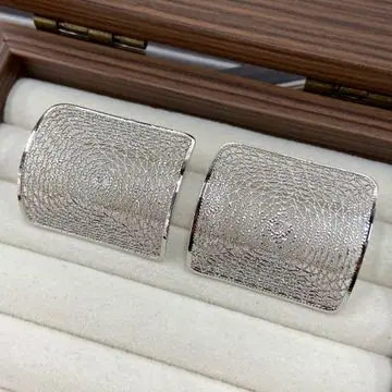 Two-Tone Wide Mesh Cuff Bracelet — view 4