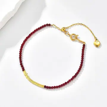 Wine Chunky Chain Bracelet — main view